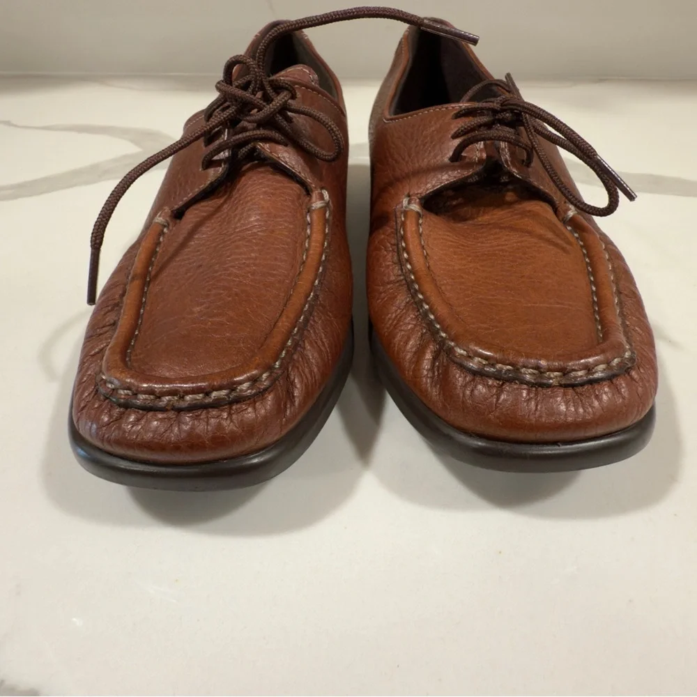 Sas Tripad Comfort Women’s Loafers Shoes Brown Lace Up‎ Moc Toe Low Top 7
